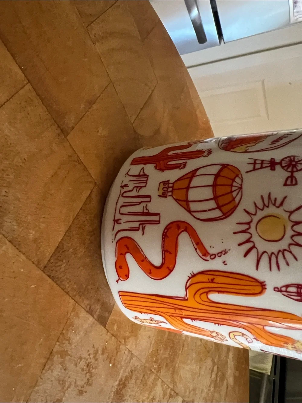 Starbucks Arizona White Orange Red Ceramic Coffee Mug